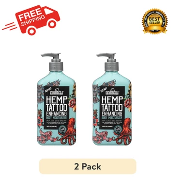 (PACOTE COM 2) Hidratante Corporal para Tatuagem de Cânhamo Bronzeado Malibu, Fl Oz 18 - Imagem 1 de 4