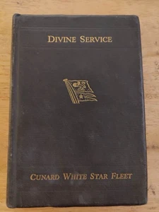 Cunard Cruise: Libro di Preghiere Servizi Divini Flotta Stella Bianca 1952 Vintage - Foto 1 di 7