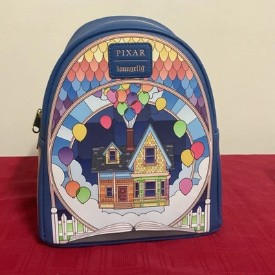 LOUNGEFLY DISNEY PIXAR UP STAINED GLASS MINI BACKPACK NWT!!!! 🎈 - Image 1 of 4