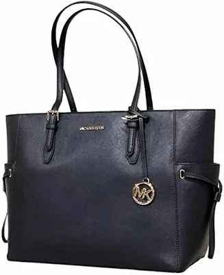 BOLSO DE HOMBRO DE VIAJE MICHAEL KORS GILLY GRANDE CON CORDÓN CUERO NEGRO Foto 1 de 4