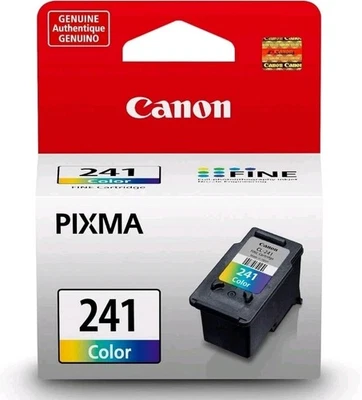 Cartucho de tinta de color genuino Canon PIXMA 241 CL-241 NUEVO en caja OEM Foto 1 de 2