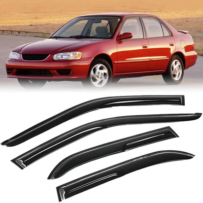 For 1998- 2002 Toyota Corolla 3D Wavy Mugen Style Window Visor Vent - Изображение 1 из 4
