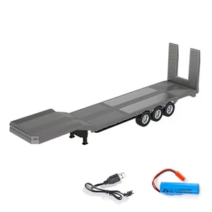 29Inches Plastic Semi Trailer Flatbed 1502 for 1/18 Tractor Truck HUINA 1501 Leg - Picture 1 of 3