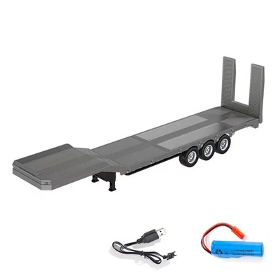 29Inches Plastic Semi Trailer Flatbed 1502 for 1/18 Tractor Truck HUINA 1501 Leg - Image 1 of 3