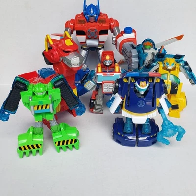 Transformers Rescue Heroes Heatwave Dinobot Chase Boulder Bumblebee Medix Large - Image 1 of 4