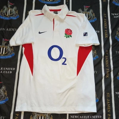 Camiseta deportiva vintage de algodón de la Unión de Rugby de Inglaterra 2003 2005 talla M Foto 1 de 4