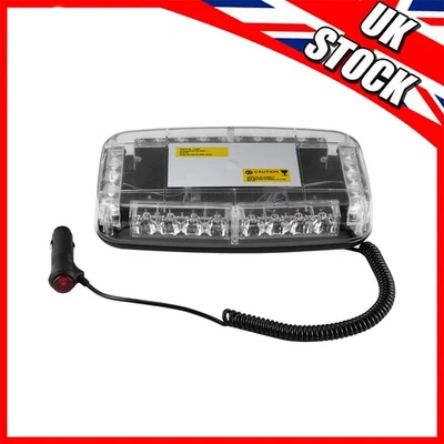 Strobe Amber Flashing light Flashing Beacon Recovery Light Bar 48 LED Magnetic - Image 1 of 4