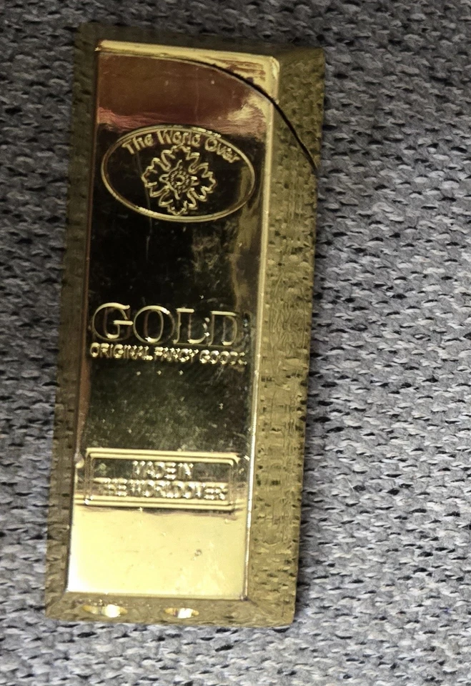Vintage lighter gold bar lighter butane gas collectible lighters - Image 1 of 4