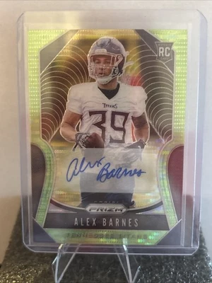2019 Panini Prizm - Rookies Alex Barnes #377 Neon Green Pulsar Prizm Rookie Auto - Image 1 of 4