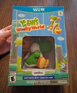 Yoshi's Woolly World for WiiU with Green Yarn Amiibo NEW SEALED See Pics/Descrip - Picture 1 of 13