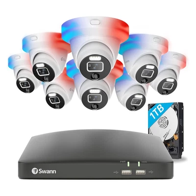 Sistema de seguridad Swann Home 8 cámaras 8 canales 1080p FHD DVR 1TB SODVK-846808DE Foto 1 de 4