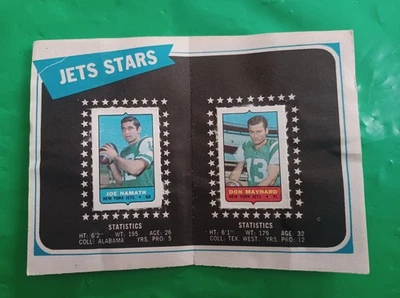 1969 NY Jets Topps Football 4 IN 1 Booklet #24 (Complete) • Intact! Joe Namath!! - Image 1 of 4