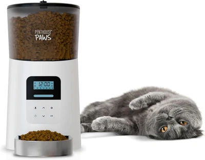 Penthouse Paws® Automatic Pet Feeder 6L Timed LCD Anti-Jam Voice Call Cat Dog WS - Image 1 of 4