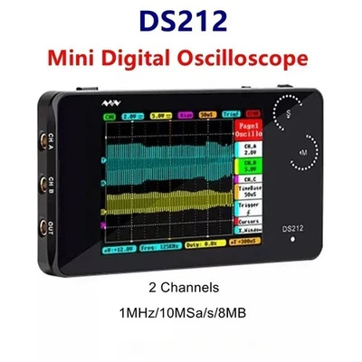 DS212 Smart 2 Kanäle Digitale Oszilloskop Touchscreen 1MHz 8MB AC/DC Multimeter - Bild 1 von 4