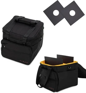 VIDAO Vinyl Record Carrying Bag Vinyl Storage Carry Case for 12" Albums New - Picture 1 of 7