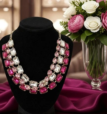 Collar de jardín enchapado en plata 925 Jardín Rosey Mystique creado en laboratorio Swarovski  Foto 1 de 3