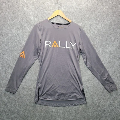 Camiseta feminina Nike DRI-FIT utilitário de treinamento manga longa corrida bolso cinza S - Imagem 1 de 4