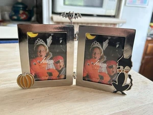 Vintage Halloween Bilderrahmen von Kohls 2,5x3,5 cm selten gut gemacht schwer - Bild 1 von 7