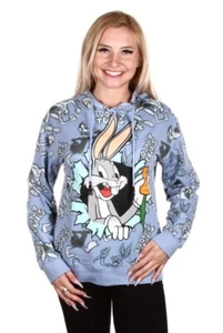 Looney Tunes BUGS Bunny Hoodie Gr. XL blau Taz Daffy Duck Sweatshirt bequem - Bild 1 von 7