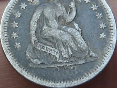 Media moneda de diez centavos 1853 O No Arrows Seated Liberty - Nueva Orleans, en muy buen estado/detalles finos Foto 1 de 4