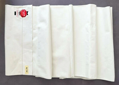 Drap vintage en métis avec jour échelle, 180x290cm, linen and coton sheet - Photo 1/4