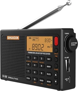 AM/FM/SW/LW Full Band Radio - Sleep Timer & Alarm Clock for Mobile Listening - Picture 1 of 9