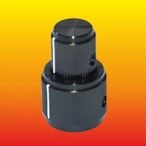 AICO LOT OF 1 SET ALUMINIUM BLACK KNOB ROTARY POTENTIOMETER FOR TWO AXIS - Picture 1 of 4