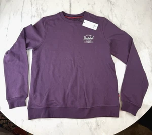 Women’s Herschel Classic Logo Crewneck Sweater Blueberry Wine Purple - Small - Picture 1 of 7