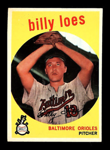 1959 TOPPS "BILLY LOES" BALTIMORE ORIOLES #336 NM/NM+ (COMBINED SHIP)