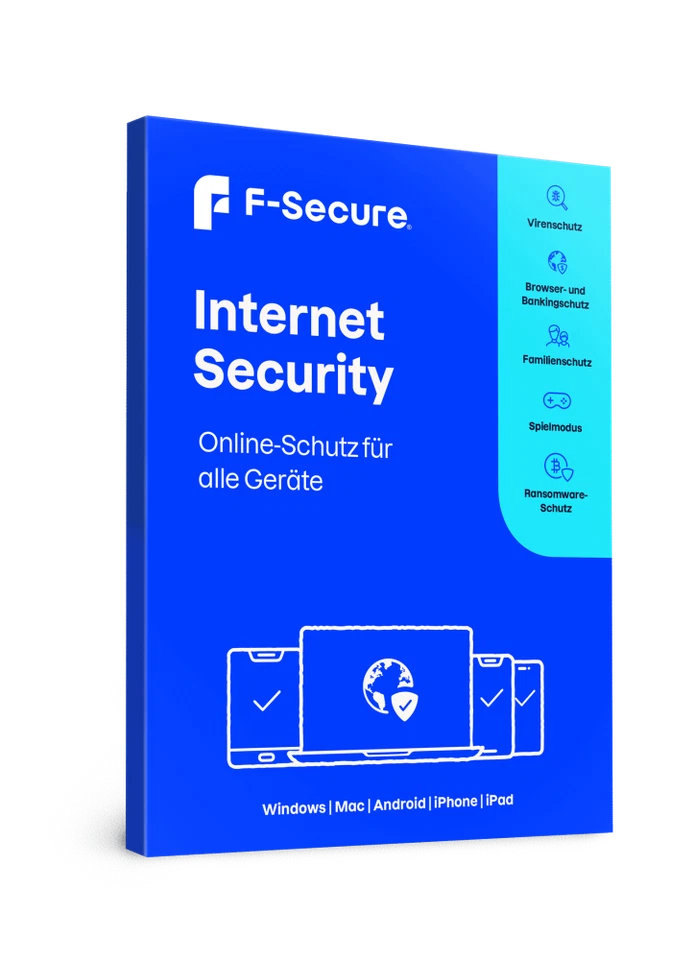 F-Secure Internet Security 2026 1 3 5 7 10 15 20 25 PC MAC MOBILE 1 2 Jahre @GWC - Bild 1 von 3