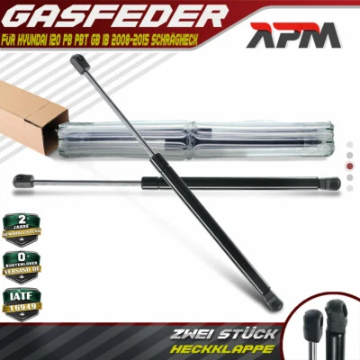 2x Gasfeder Heckklappe Dämpfer 414 mm 430 N für Hyundai i20 PB PBT GB Schrägheck