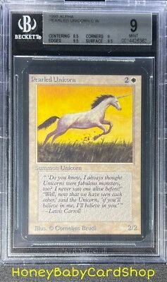 MTG Limited Edition Alpha 1993 Pearled Unicorn BGS 9.0 MINT Old School 93/94 - Image 1 of 4
