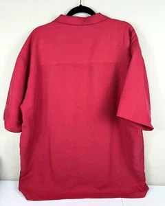 Ashworth Men's XXL Red Relaxed Fit Rayon Polyester Blend Resort Shirt No shrink - Picture 1 of 9