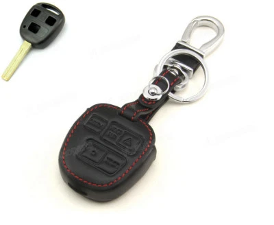 Leather Case Cover Holder For Lexus ES300 GS LS IS LX RX SC Remote Key 3 Buttons - Imagem 1 de 4
