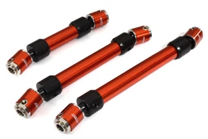 Machined Alloy Center Drive Shaft Set for Axial 1/10 SCX10 II 6X6 - Red (3-Pack) - Picture 1 of 1