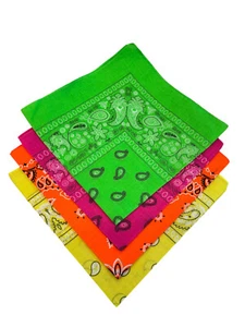 Bandana svasata grande paisley 100% cotone sciarpa collo cravatta tinta 902 - Foto 1 di 19