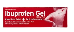 Ibuprofen Topical Gel 50G Rapid Pain Relief Back Rheumatic Muscular Pain - Picture 1 of 4