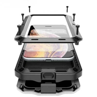 Funda completa 360 para iPhone a prueba de polvo de metal a prueba de golpes de aluminio cubierta de alta resistencia Foto 1 de 4