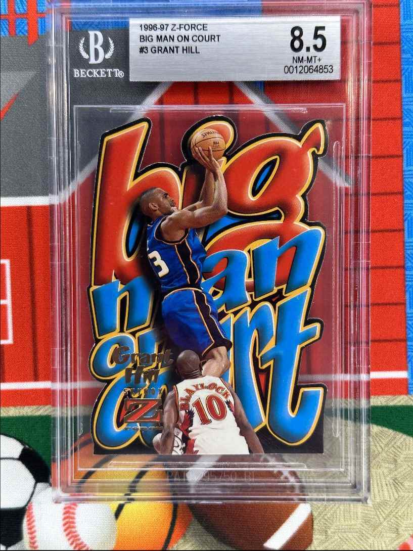 1996-97 Z-Force Big Man on Court Grant Hill BGS 8.5 Detroit Pistons #3