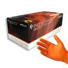 PRO.TECT Nitrile Gloves MEDIUM Size Orange Diamond Grip Disposable 100 pc GLOVES