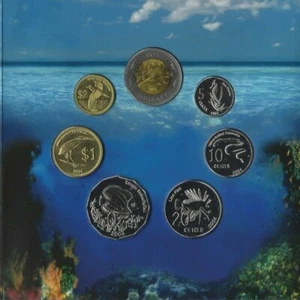 Paquete 2004 de 7 monedas Islas Cocos Keeling brillante sin circular oficial como nuevo - Imagen 1 de 5