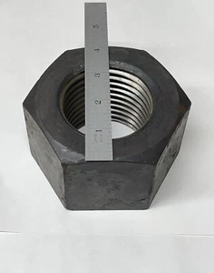 (2 PCS) 2 3/4 -4 Heavy Hex Nuts A563 2.75 -4 Large Big Huge 6.5#/ea (truck nuts) - Picture 1 of 3
