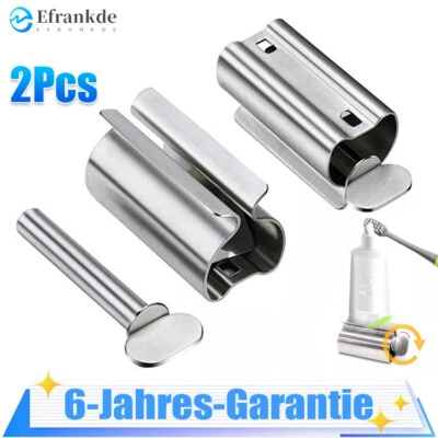 2x Tubenpresse Tubenentleerer Edelstahl Tubenqütscher Tubenausdrücke Zahnpasta - Bild 1 von 4