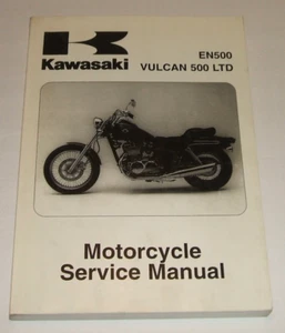 Kawasaki Vulcan 500 Service Manual 1996-2006 En500 Ltd Repair Shop - Foto 1 di 7