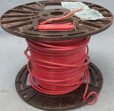 ENCORE MACHINE TOOL WIRE 14 AWG 600V .015 THICK COPPER RED 106100703440 - Image 1 of 4