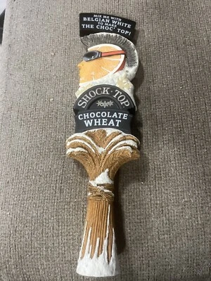 Shock top chocolate Wheat Beer tap handle￼, Belgian white, new no box - Image 1 of 4