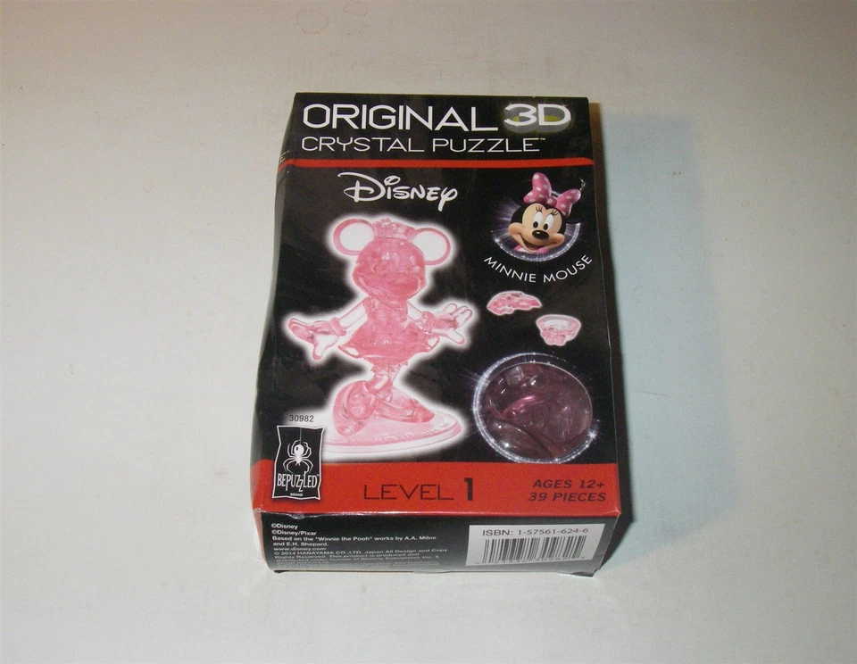 PUZZLE CRISTAL 3D ORIGINAL DESCONCERTADO DISNEY MINNIE MOUSE NUEVO Foto 1 de 1