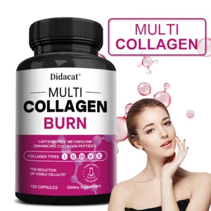 Multi Collagen Burn Capsules Caffeine Free Metabolism Hair, Skin & Nail Health - Imagen 1 de 11