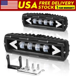 2X 6inch LED Work Light Bar Spot Pods Fog Driving Lamp Offroad Truck Amber White - Picture 1 of 14