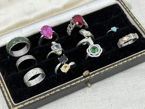 11 x LOTE DE TRABAJO anillos de plata 925 DE COLECCIÓN/MODERNOS - Imagen 1 de 8